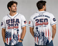 USA 250Th Anniversary Baseball Jersey, Patriotic Statue of Liberty Print Shirt, America 1776–2026 Shirt, Fourth of July Gift for Him
